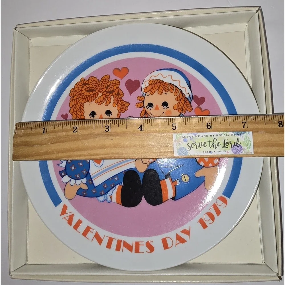 Raggedy Ann & Andy 1979 VALENTINE DAY Plate Limited Edition Schmid  7 5/8